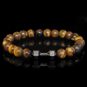 tiger eye & dumbbell