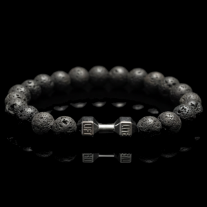 lava stone & dumbbell