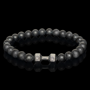 matte black agate & hematite