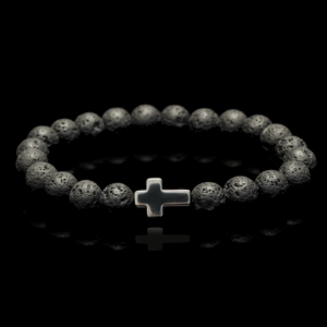 volcanic lava & cross
