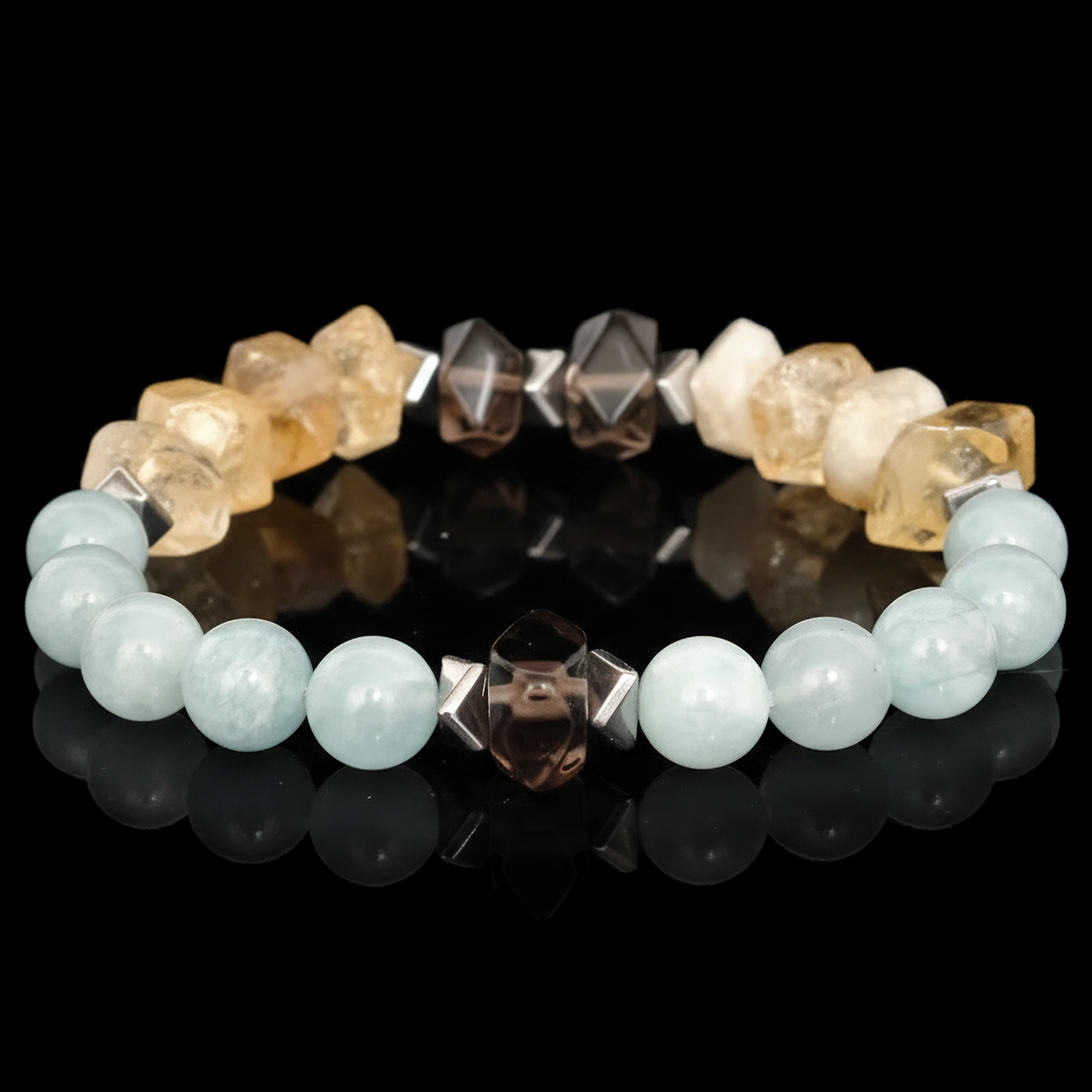 citrine, aquamarine and smoky quartz - Image 2