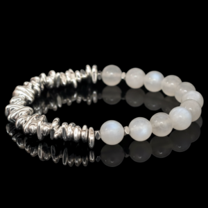 moonstone & hematite (silver/gold)
