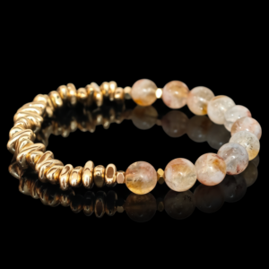 citrine & hematite (silver/gold)
